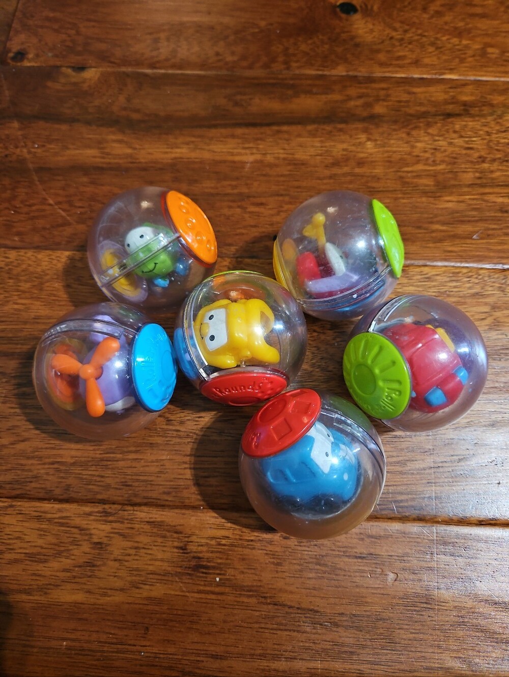 Fisher-Price Roll-a-Rounds Ball Toys Lot of 6 Preschool Vehicles Animals